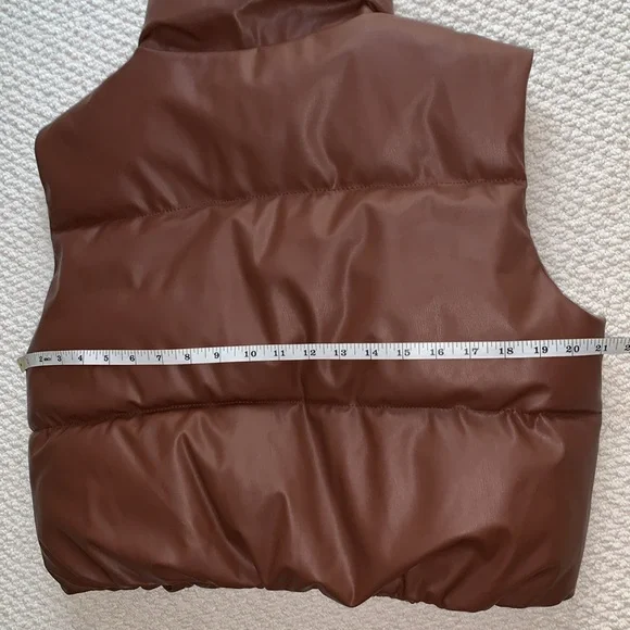 Forever 21 Brown Puffer Vest - Picture 3 of 9